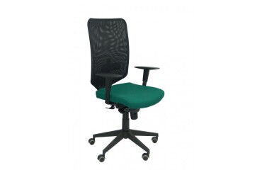 Silla de oficina Ossa negra tapizada