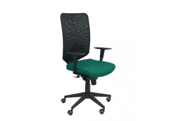 Silla de oficina Ossa negra tapizada