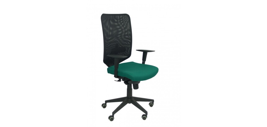 Silla de oficina Ossa negra tapizada