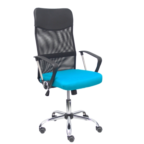 Silla de oficina Gontar tapizada - Turquesa