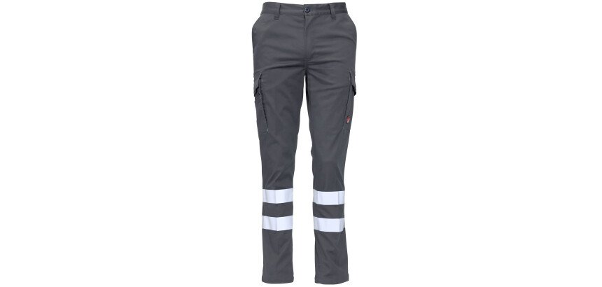 Pantalón básico multibolsillos con bandas reflectantes
