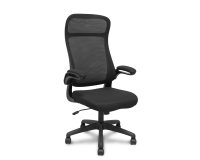 Office chair Opti524 with black mesh backrest and black fabric seat