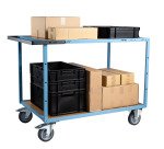 Servante mécano-soudée 2 plateaux médium 400 kg 1200 x 800 mm roue TPE