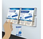 Distributeur mural de 76 pansements bleus : 40 en plastique PE + 36 en tissu élastique