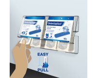 Distributeur mural de 76 pansements bleus : 40 en plastique PE + 36 en tissu élastique