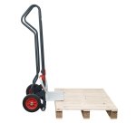 Diable dépalettiseur acier 250 kg bavette coulissante 440 x 250 mm roue  caoutchouc