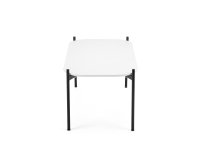 Table basse Meet H.40 x L.50 x P.50 cm plateau blanc piètement noir