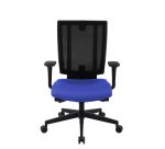 Fauteuil de bureau ergonomique MAXPRO, tissu et maille, avec accoudoirs 2D, mécanisme synchrone, pieds noirs