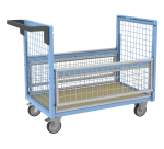Chariot conteneur grillagé sans toit, 1000 x 600 mm, 250 kg