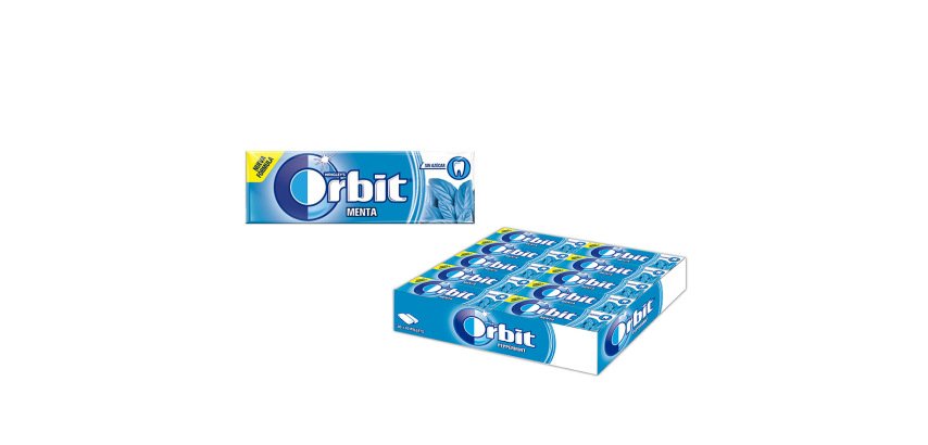 Chicles Orbit Pepper Grageas sin azúcar - Estuche 30 Unidades