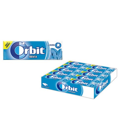 Chicles Orbit Pepper Grageas sin azúcar - Estuche 30 Unidades