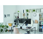 Bras support écran double SELECT PLUS fixation sur table