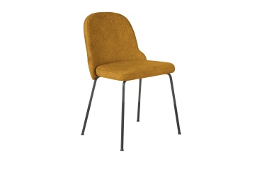 Chaise  BELLA, velours, pieds noirs