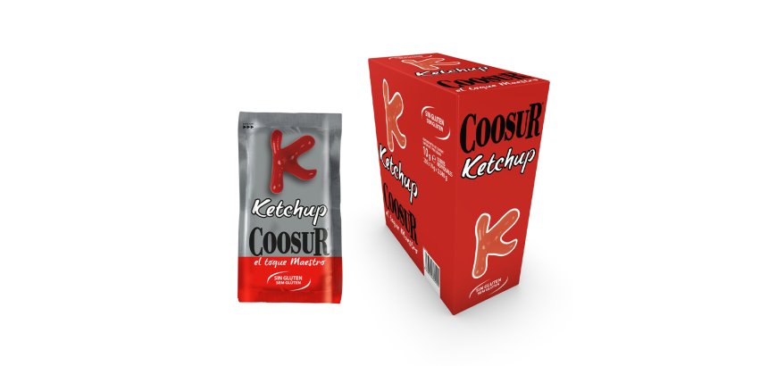 Ketchup en monodosis de10g Coosur - Caja de 250 unidades