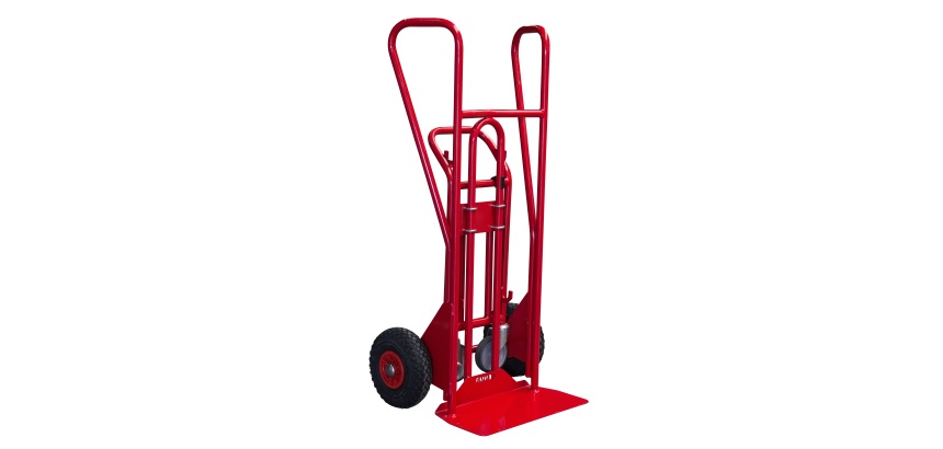 Diable-chariot acier 250/350 kg bavette fixe 490 x 180 mm poignée fermée roue increvable