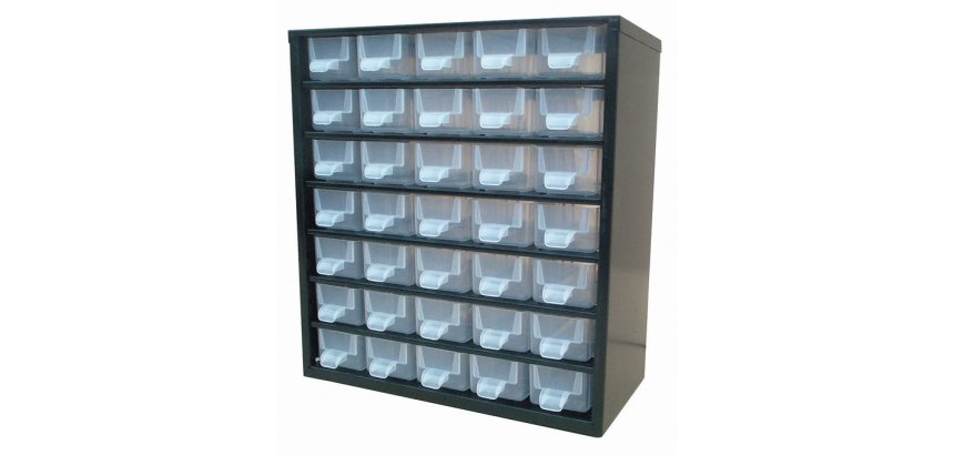 Casier métal avec séparateurs 36 tiroirs