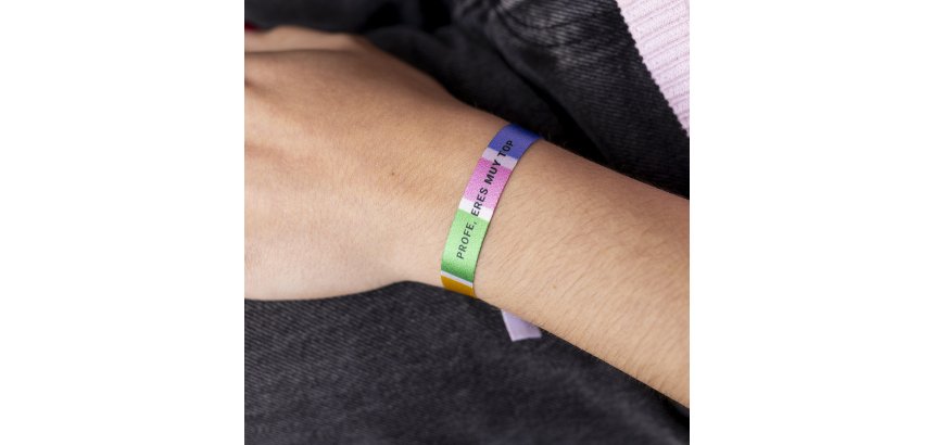 Pulsera de tela "Profe, eres muy TOP"