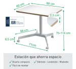 Escritorio de pie/sentado pequeño Leitz Ergo