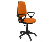 Elche CP brazos fijos ruedas parquet tapizado - Naranja