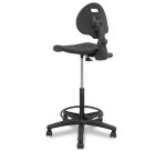 Tabouret Nargo en polyuréthane noir