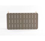 Table d'extérieur ARNON - aluminium pieds en teck naturel marron