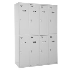 Taquilla monoblock-montada Simon Locker tandem 4/8 300 (1200) gris