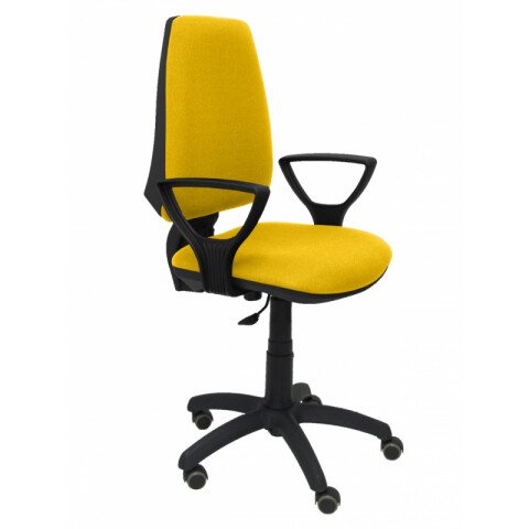Elche CP brazos fijos ruedas parquet tapizado - Amarillo