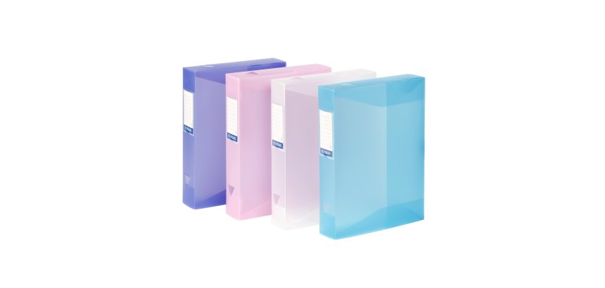 Boîte de classement CLASS DOC - A4 - Dos 6 cm - polypropylène PROPYSOFT VIQUEL - Coloris assortis