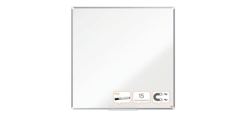 Pizarra NOBO Premium Plus acero lacado1200x1200mm, blanco
