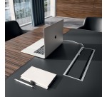 Xennon Besprechungstisch L.141 x T.140 cm mit Ledereinlage