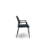 Sillas Opti519 respaldo malla negra asiento tela negra - Pack de 4