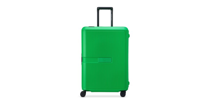 Valise 4 doubles roues 67 cm Color Block hardside vert