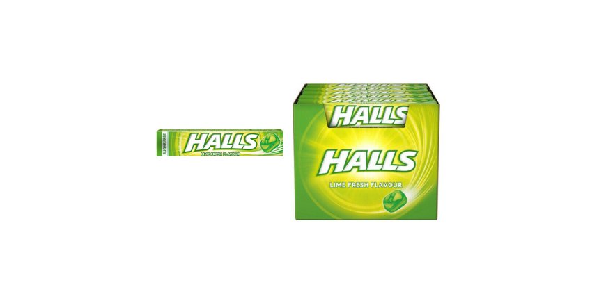 Caramelos Halls Lime Fresh Sin azúcar -  Estuche 20 Unidades