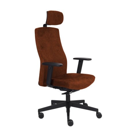 Chaise de bureau ergonomique TEAM PRO , tissu, avec accoudoirs 3D et appui-tête, mécanisme synchrone avec profondeur d'assise réglable