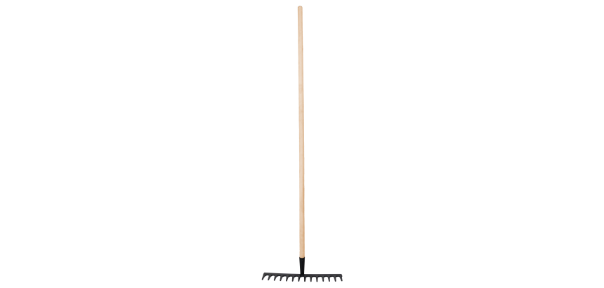 Râteau 14 dents droites avec manche en bois FSC® 100 %