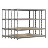 Rayonnage MODULO - Jeu 3 étagères Rack - 4 plateaux