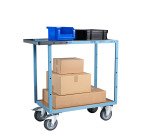 Servante mécano-soudée 2 plateaux médium 400 kg 850 x 500 mm roue TPE