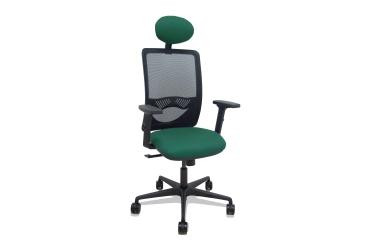 Silla de oficina Zulema con reposabrazos 2D y cabecera
