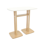 Table haute Woody H.110 x P.75 cm piètement bois massif