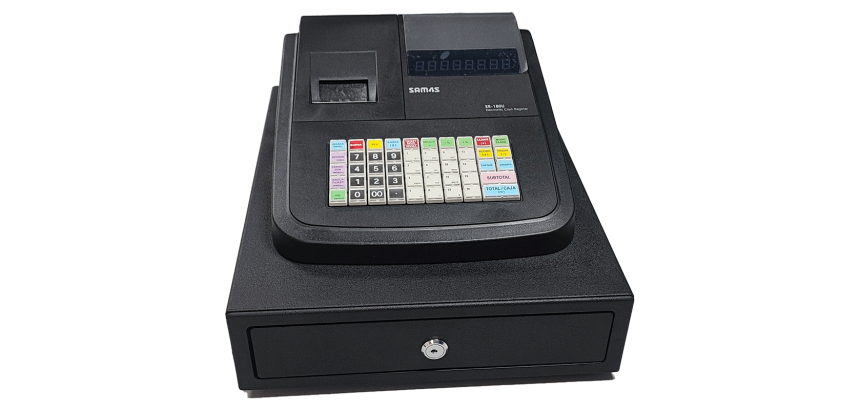 Caja Registradora marca SAM4S modelo ER-180U con cajón pequeño