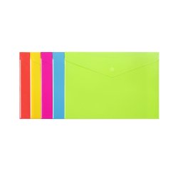 Pochette enveloppe A3 - HAPPY FLUO  VIQUEL - polypropylène - coloris assortis