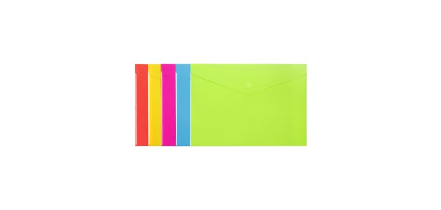 Pochette enveloppe A3 - HAPPY FLUO  VIQUEL - polypropylène - coloris assortis