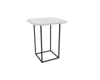 Lage vierkante tafel MILAN L.41 cm - Wit/Zwart