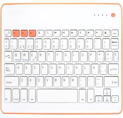 Silver HT Teclado inalambrico color Blanco y Melocotón

