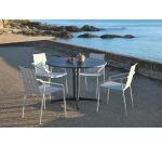 Table ronde OUDON en aluminium