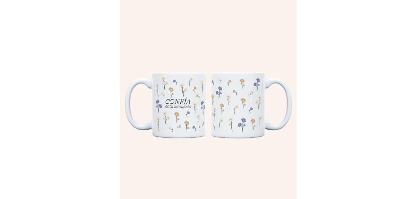 Taza "Confía es tu momento" 350ml, cerámica 
