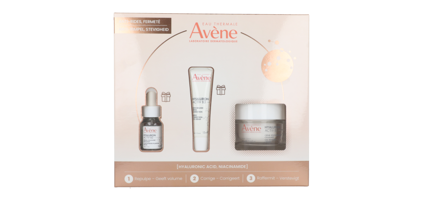Avene coffret cadeau Hyaluron Activ B3 sérum 10ml + soin contour des yeux 15ml + crème régénérante 50ml