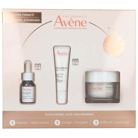 Avene coffret cadeau Hyaluron Activ B3 sérum 10ml + soin contour des yeux 15ml + crème régénérante 50ml