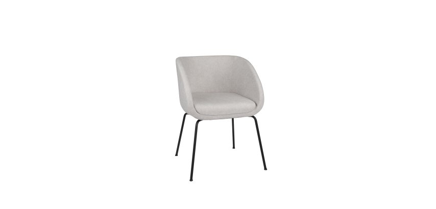Chaise JULA, pieds métal noirs