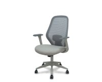 Silla Ergo529 respaldo malla asiento tela base piramidal ruedas nailon